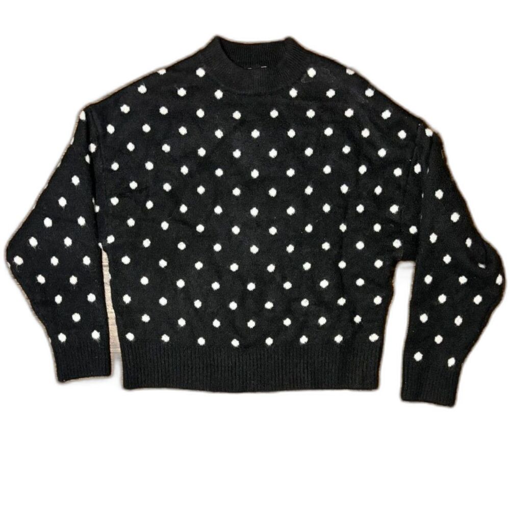 H&M Polka Dot Mock Neck Sweater - XS